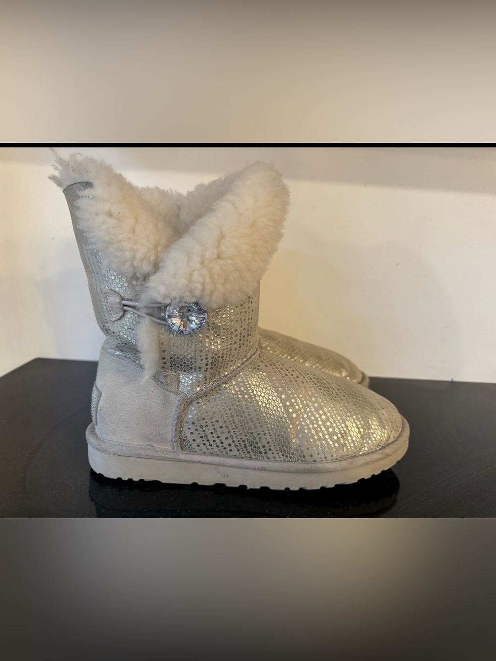 UGG Sequin Shearling Winter Boots - Women’s 8